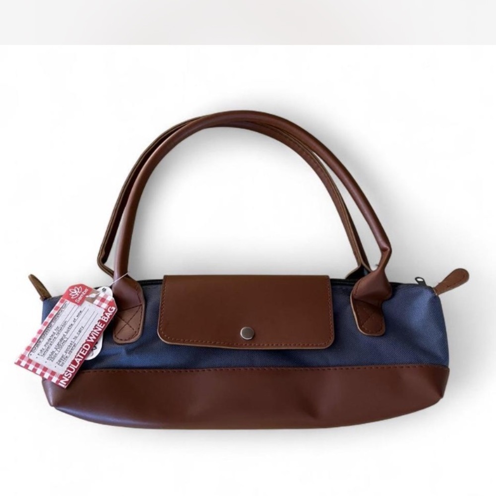Samba Brown and Blue Insulated Wine Bag